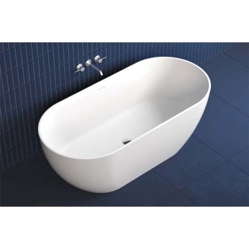 Cadă freestanding Fluminia, Vezuv, din cast marble, cu preaplin 170 x 80 x h61 cm, alb mat Cadă freestanding Fluminia, Vezuv, din cast marble, cu preaplin 170 x 80 x h61 cm, alb mat