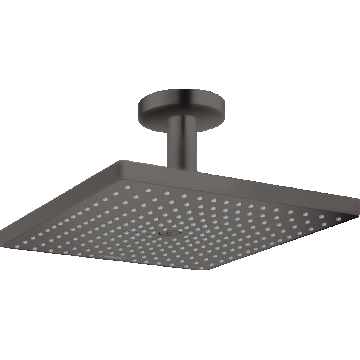 Palarie de dus Hansgrohe Raindance E 300 1jet EcoSmart cu brat de dus de tavan 10cm  negru periat