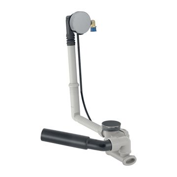 Sifon pentru cadă, Geberit, cu preaplin, acționare prin rotire, d52, lungime 26 cm, cu set gata de instalare, crom Sifon pentru cadă, Geberit, cu preaplin, acționare prin rotire, d52, lungime 26 cm, cu set gata de instalare, crom