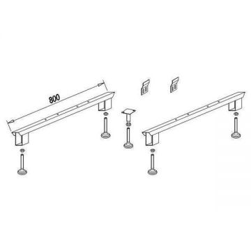 Suport picoare pentru cazile incastrate Kolpasan, cod: 800 PKK Suport picoare pentru cazile incastrate Kolpasan, cod: 800 PKK