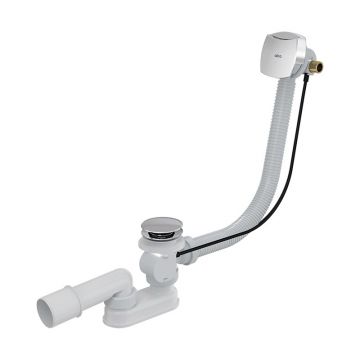 Ventil de cadă automat, Alcadrain, cu sifon și alimentare prin preaplin, 80 mm, crom Ventil de cadă automat, Alcadrain, cu sifon și alimentare prin preaplin, 80 mm, crom