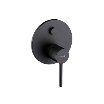 Baterie cada-dus Kludi, Bozz, incastrata, parte vizibila, negru mat