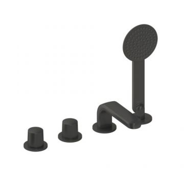 Baterie cada Sanycces Dedal cu 4 treceri, raw metal - Culoare Gri inchis