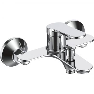 Baterie cada si dus, Ferrara, La Brocca MILANO P700C305, Monocomanda, Design slim, Montaj pe perete, Economie de apa, Silentioasa, Usor de curatat si