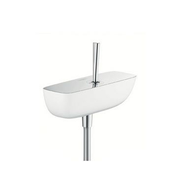 Baterie dus Hansgrohe, Puravida, monocomanda, alb crom