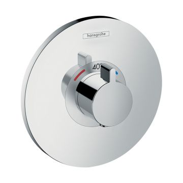 Baterie termostatata Hansgrohe, Ecostat E, parte vizibila rotunda, 1 functie, crom