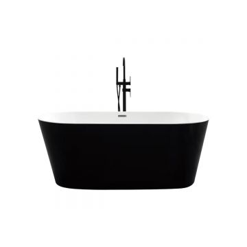 Cada baie freestanding Bella BSM-203  acril  170 x 80 x 58 cm  negru mat