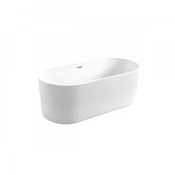 Cada baie freestanding Bella* BSM-203S  model 3D tip riflaj  170 x 80 x 58 cm  alb