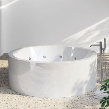 Cada cu hidromasaj Sanycces Noa alb lucios - Dimensiune 160 cm