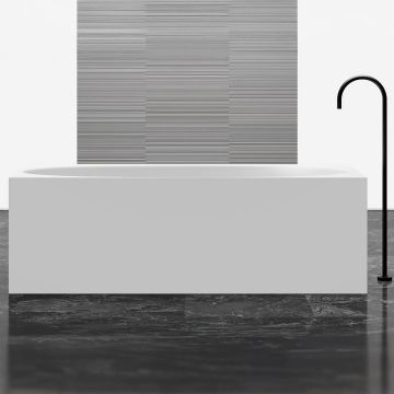 Cada de baie, freestanding, 1700x800x550 mm, din compozit, dreptunghiulara, alb mat, MonBlari