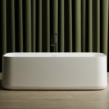 Cada de baie, freestanding, 1750x750x550 mm, din compozit, dreptunghiulara, alb mat, MonBlari