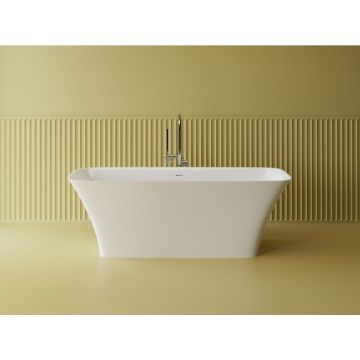 Cada freestanding compozit Marmite Corsica, 175 x 75 cm, dreptunghiulara, alb mat