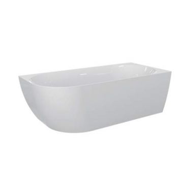 Cada freestanding Florida, Balu Slim, 165 cm, de colt dreapta, fara bordura, cu instalatie completa, alb