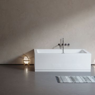 Cada freestanding Sanycces Cube, alb lucios 170x70 cm