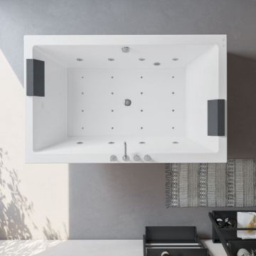 Cada freestanding Sanycces Cube alb lucios, 190x120 cm