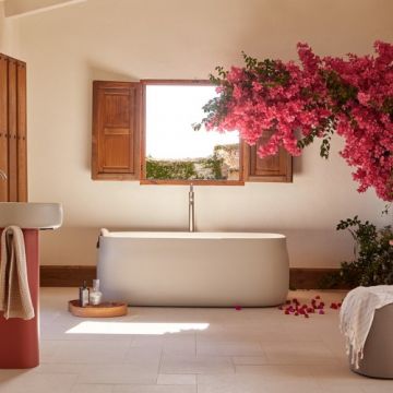 Cada freestanding Sanycces Duna alb mat, 160x75 cm