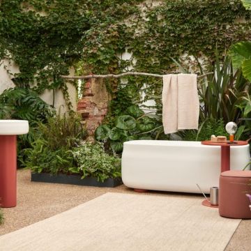 Cada freestanding Sanycces Duna alb mat cu picioare, 160x75 cm