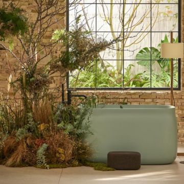 Cada freestanding Sanycces Duna Ofuro verde mat, 130x76 cm