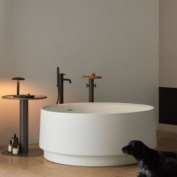 Cada freestanding Sanycces Oasis alb mat, 130x55 cm