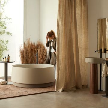 Cada freestanding Sanycces Oasis bej mat, 130x55 cm