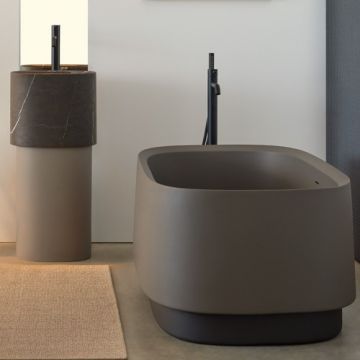 Cada freestanding Sanycces Oasis maro/negru mat, 170x80 cm