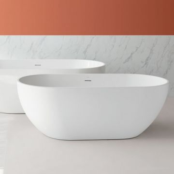 Cada freestanding Sanycces Rondo alb mat / lucios - Dimensiune 150x75