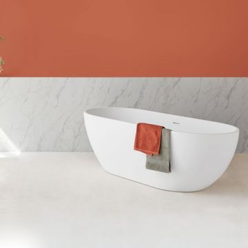 Cada freestanding Sanycces Rondo alb mat / lucios - Dimensiune 150x75