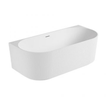 Cada freestanding Wellis Calabria Slim Linear 170, alb lucios