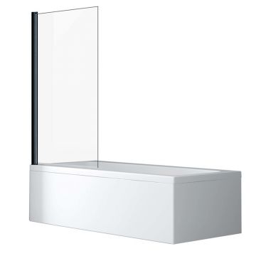 Paravan de cada, Mediterraneo, Standard, pivotant dintr-o bucata, 80 x 140 cm, profil negru