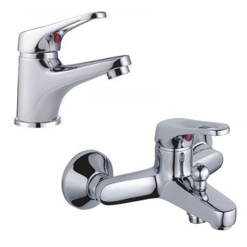 Set baterie Cada Dus + Lavoar La Brocca SIENA, Monocomanda, Design slim, Economie de apa, Silentioasa, Usor de curatat si instalat, alama sanitara,