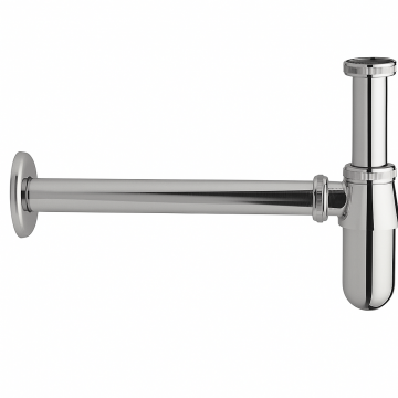 Sifon rigid pentru lavoar Remer Rubinetterie 970Z114, diametru 32 mm, lungime 250 mm, alama cromata, finisaj lucios