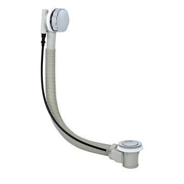 Sistem de scurgere cada Remer Rubinetterie Minutery 96P, pop-up, plastic rezistent PP, G1  1 2, diametru scurgere 68mm, argintiu