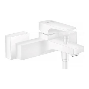 Baterie cada - dus Hansgrohe Metropol alb mat 18 cm