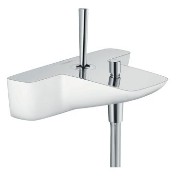 Baterie cada - dus Hansgrohe PuraVida alb - crom