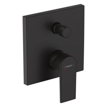 Baterie cada - dus Hansgrohe Vernis Shape negru mat incastrata