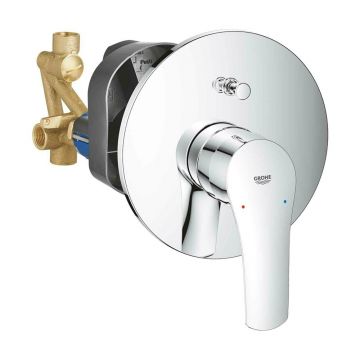 Baterie cada - dus incastrata Grohe Eurosmart New cu corp incastrat crom