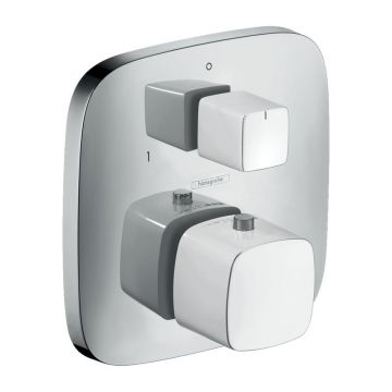 Baterie cada - dus incastrata Hansgrohe PuraVida alb - crom