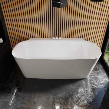 Cada freestanding din compozit Vayer Nova 2 alb 164x83 cm lipita de perete Cada freestanding din compozit Vayer Nova 2 alb 164x83 cm lipita de perete