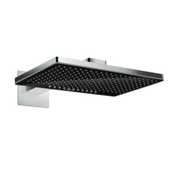 Palarie de dus si brat Hansgrohe Rainmaker Select 460 negru - crom 2 jeturi cu montare pe perete