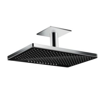 Palarie de dus si brat Hansgrohe Rainmaker Select 460 negru - crom 2 jeturi cu montare pe tavan