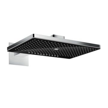 Palarie de dus si brat Hansgrohe Rainmaker Select 460 negru - crom 3 jeturi cu montare pe perete