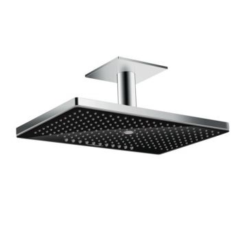 Palarie de dus si brat Hansgrohe Rainmaker Select 460 negru - crom 3 jeturi cu montare pe tavan