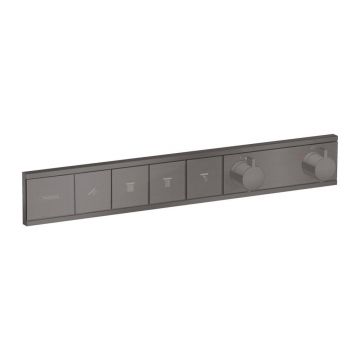 Baterie cada - dus incastrata Hansgrohe RainSelect termostatata negru - crom periat 4 functii