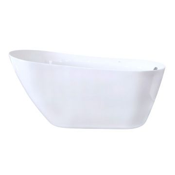 Cada freestanding din acril Massi Stilla alb 150x70 cm cu preaplin crom