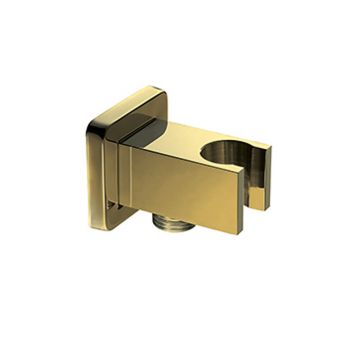 Cot conector Valvex Kvadro Plus Gold cu suport dus si montaj pe perete