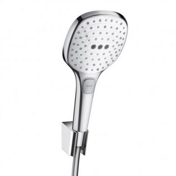 Set de dus cu para suport si furtun Hansgrohe Raindance Select E crom