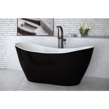Cada freestanding Besco Viya 160x70 cm Negru