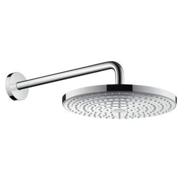 Palarie de dus Hansgrohe Raindance Select S 300 cu 2 tipuri de jet si brat 39cm cu montaj pe perete