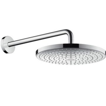 Palarie de dus Hansgrohe Raindance Select S 300 cu 2 tipuri de jet si brat de perete