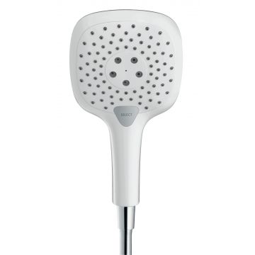 Para de dus Hansgrohe Raindance Select E 150 cu 3 jeturi alb-crom